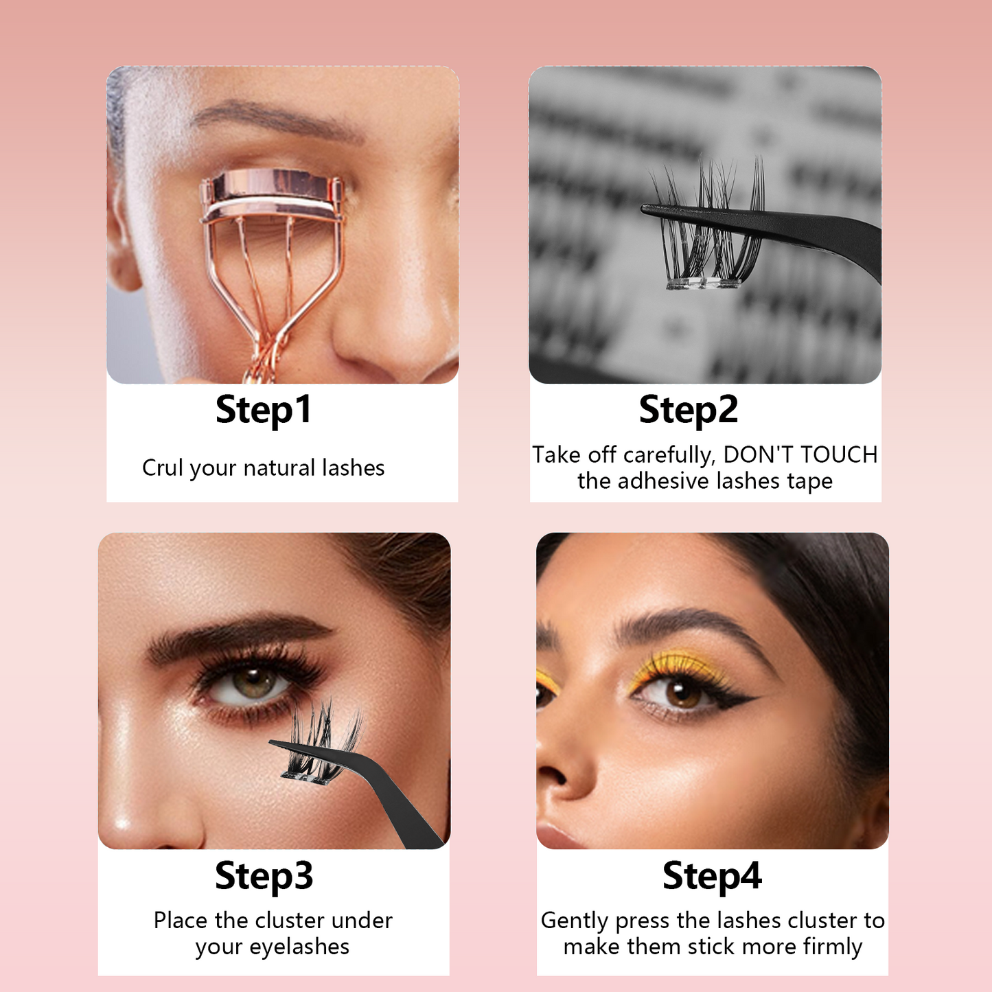 Cofier 200D Volume Lash Clusters 12-20mm C Curl – No Glue DIY Lash Kit