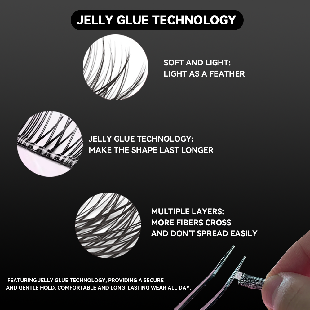 Cofier Short Cat Eye Lash Clusters 8-14mm C Curl – No Glue DIY Lashes